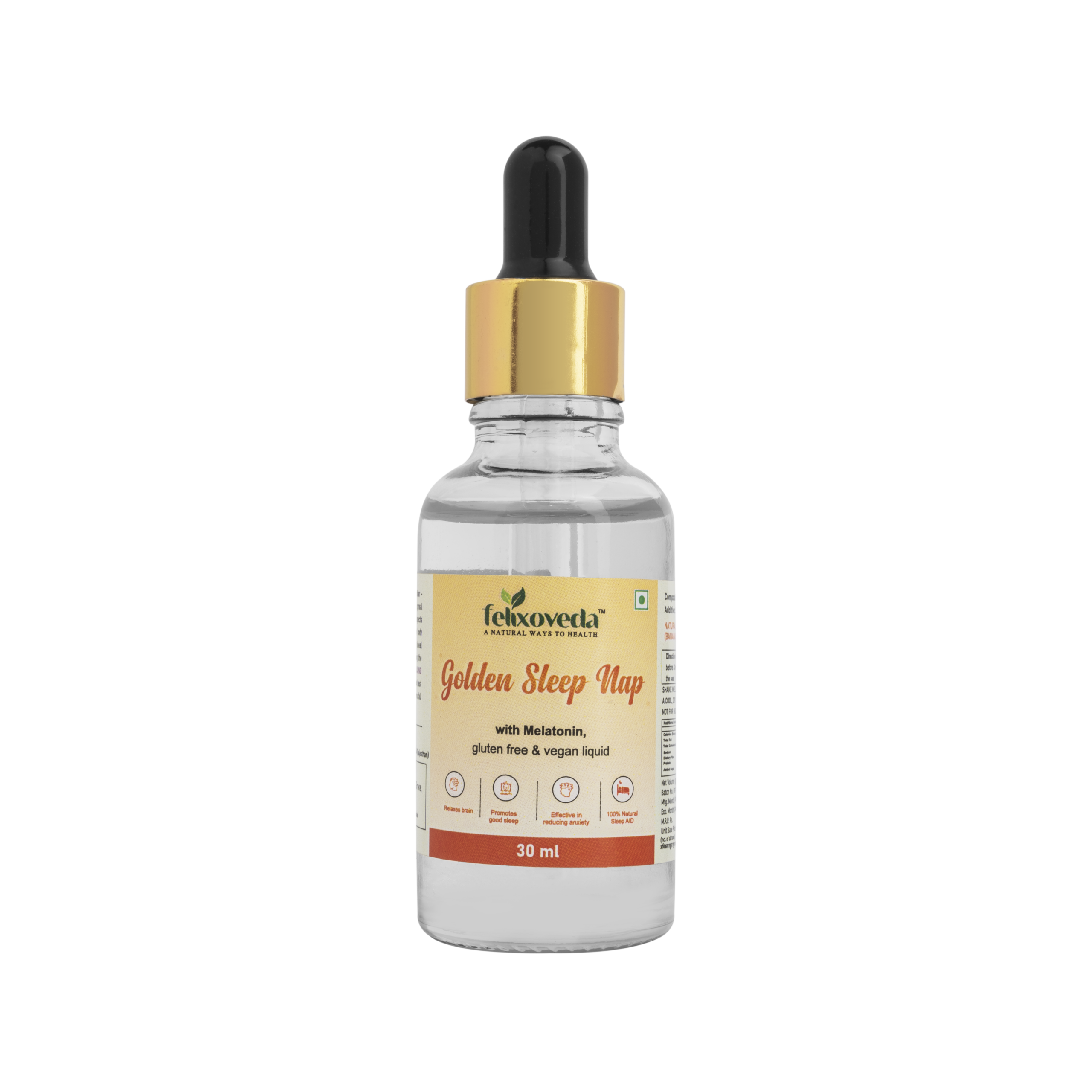 Felixoveda Golden Sleep Nap Melatonin Blend Sleep Support Drops 30ml